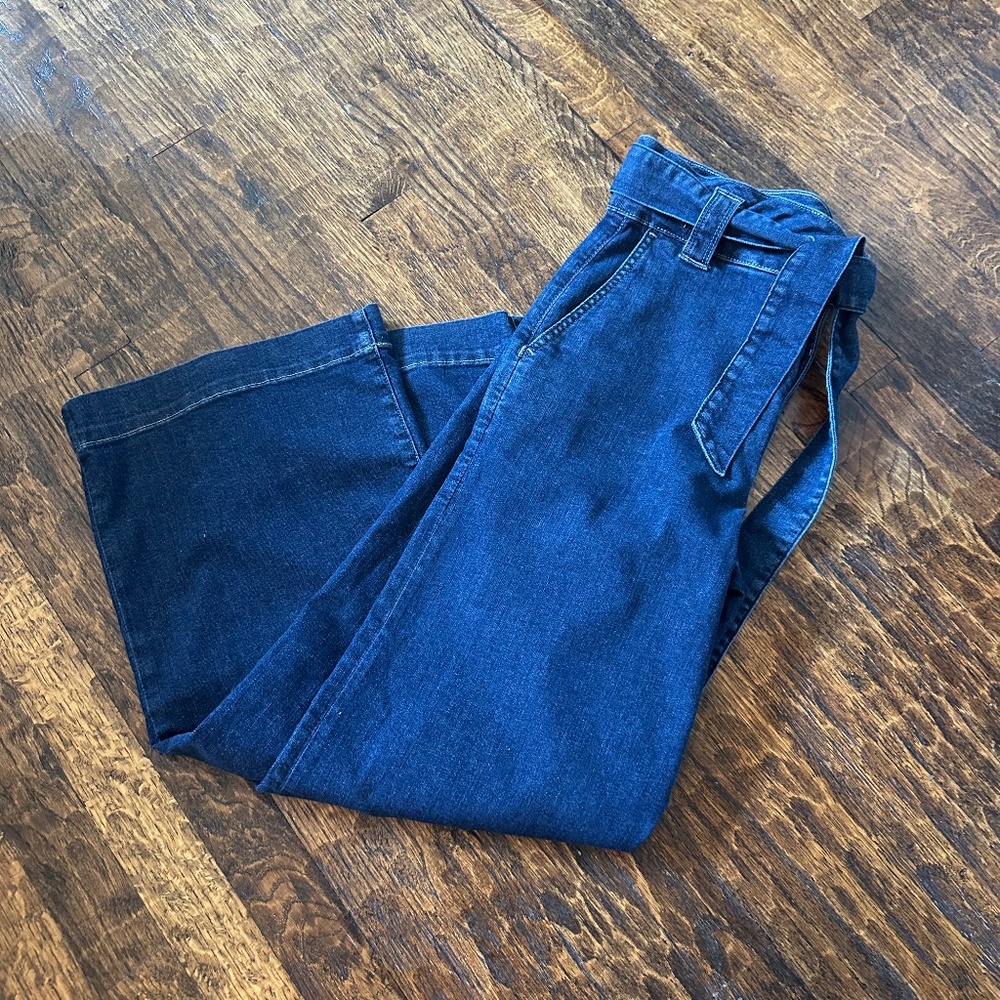 JCrew Belted Wide Leg Jean-Size 27